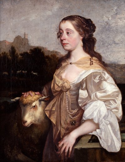 A Lady as a Shepherdess by John Greenhill